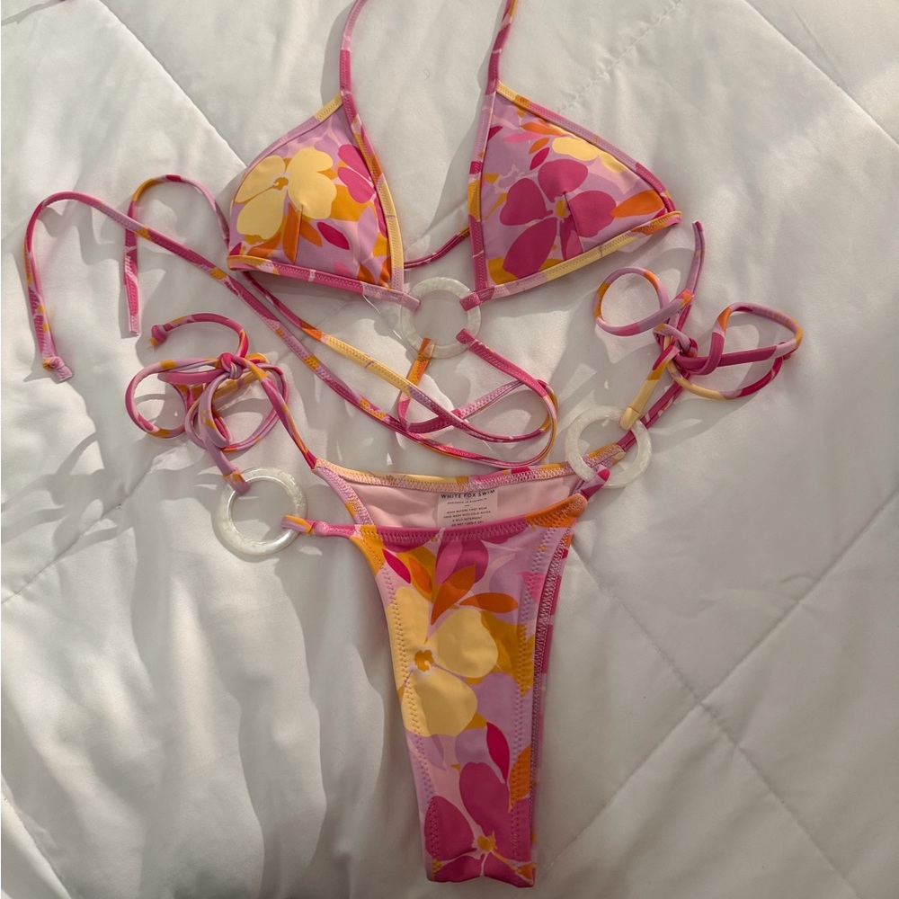 White Fox Boutique Catch a Wave Bikini Set